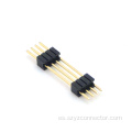 Conector de clavija de 1,27 mm, fila única, recto